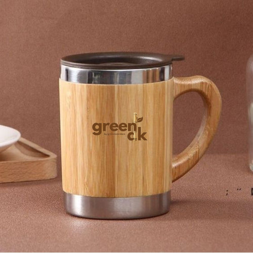 Bamboo Coffee or Tea Mug With Lid  (1 Piece )