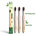 Greenak Organic bamboo tooth brush with charcoal infused bristles (BPA free nylon bristles)