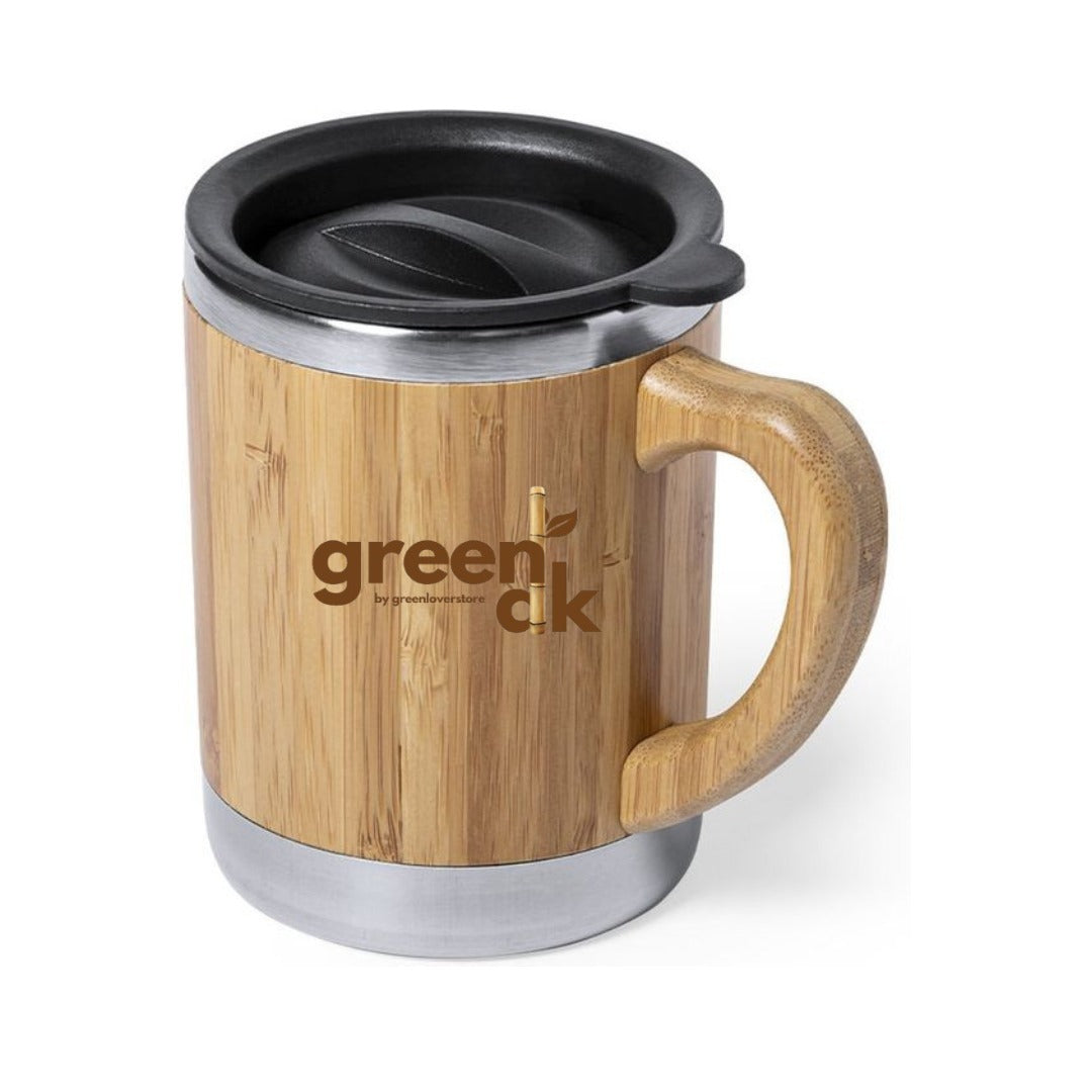 Bamboo Coffee or Tea Mug With Lid  (1 Piece )