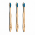 Greenloverstore Smurf Blue Organic bamboo tooth brush pack of 3