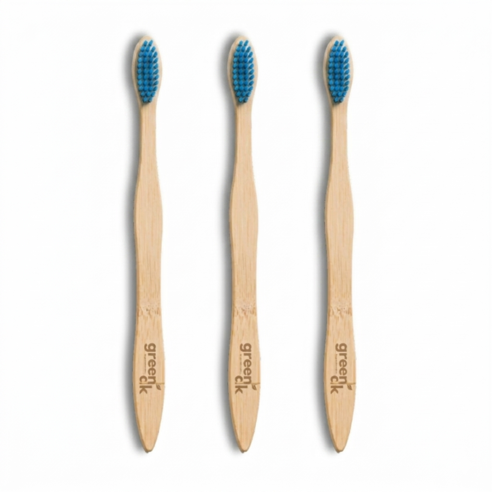 Greenloverstore Smurf Blue Organic bamboo tooth brush pack of 3