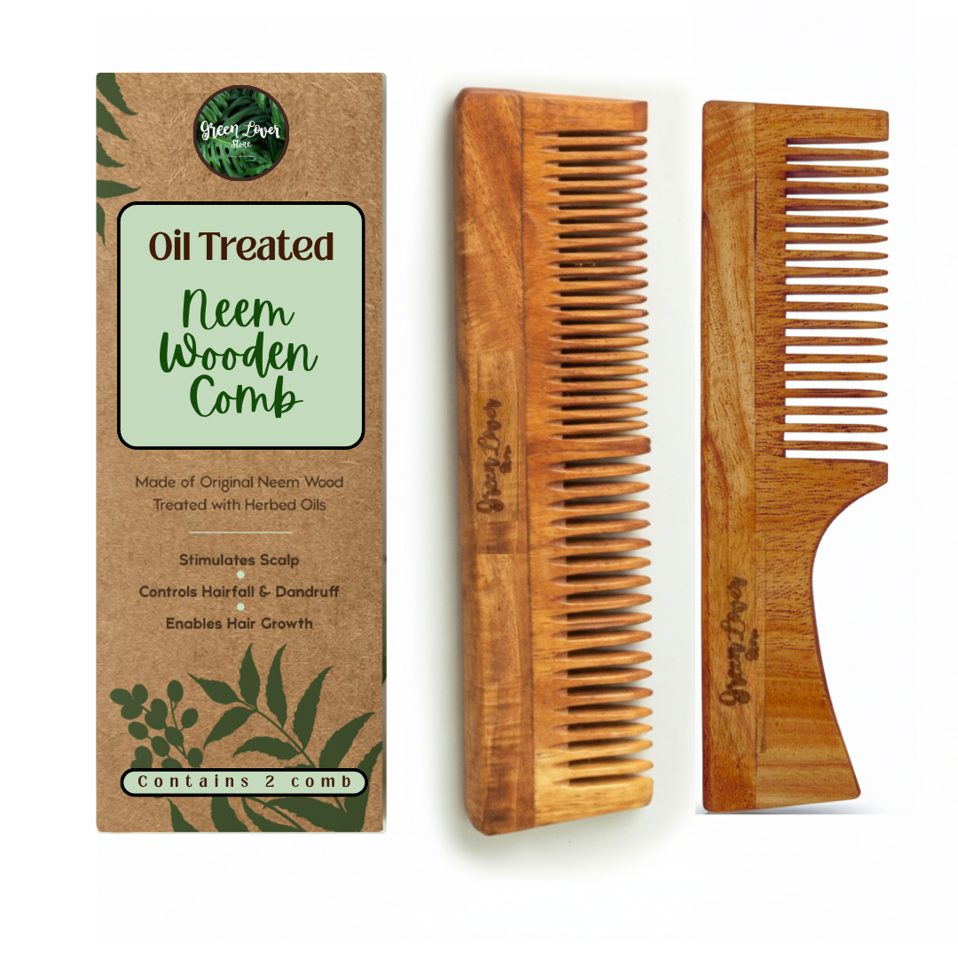 Oil-Treated Neem Wooden Comb — Handcrafted in Kerala