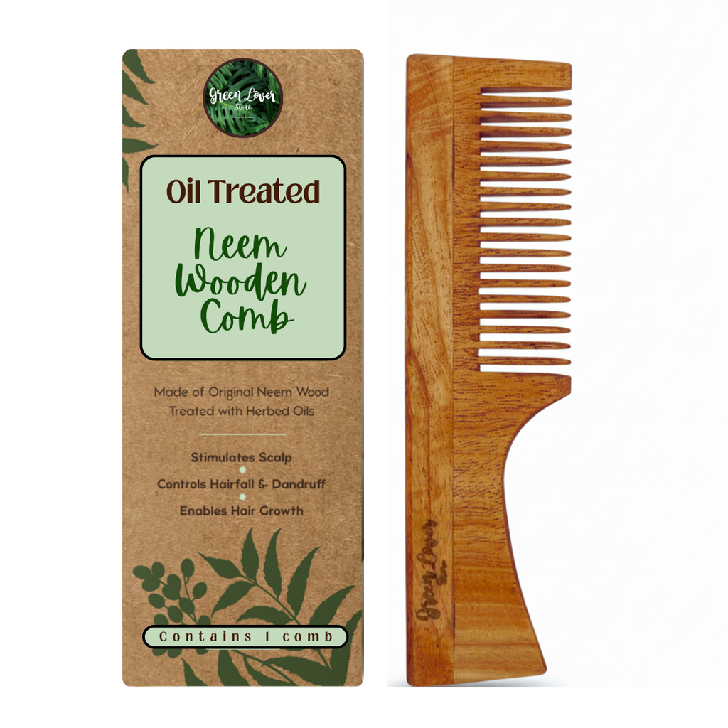 Oil-Treated Neem Wooden Comb — Handcrafted in Kerala