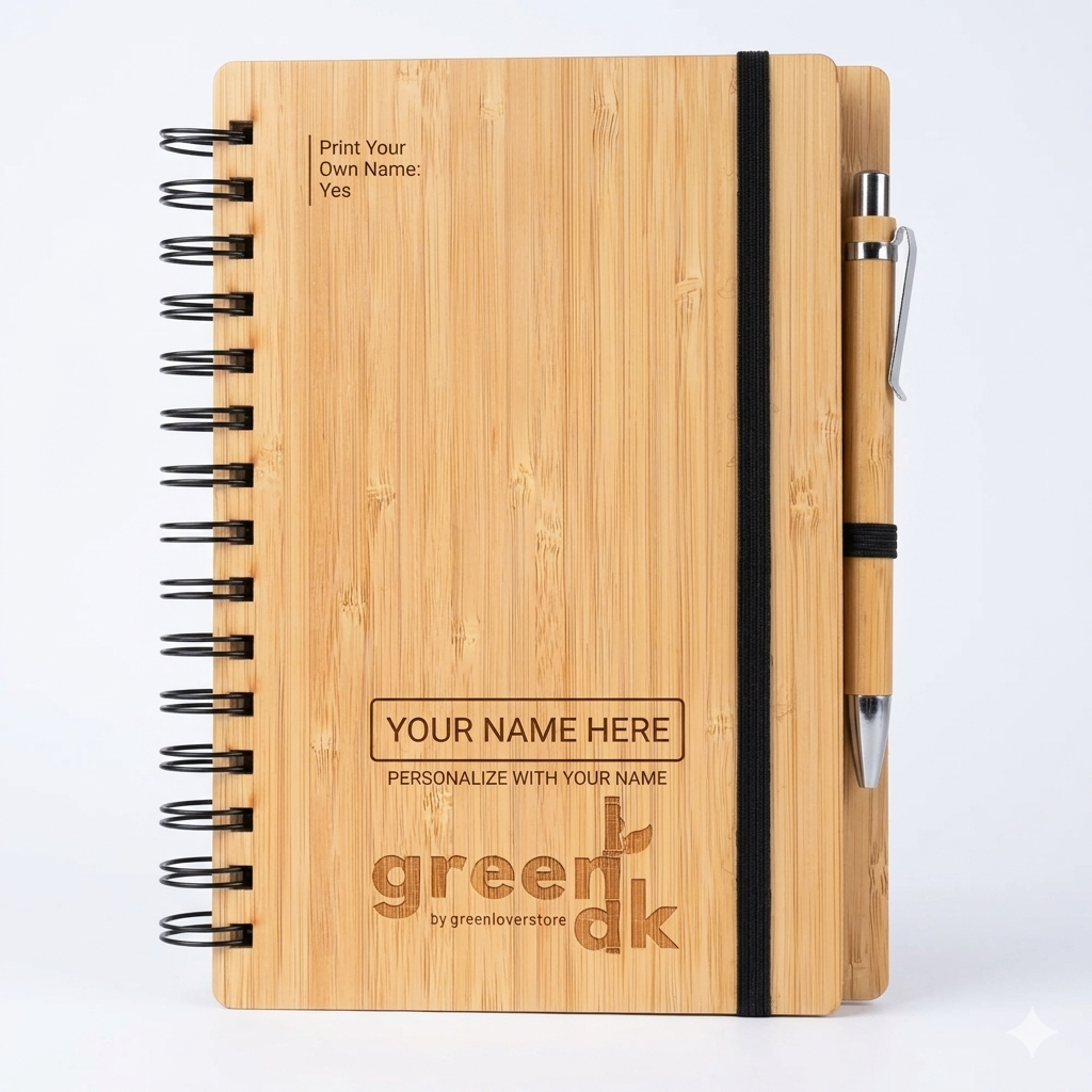 Greenak Bamboo Diary With Bamboo Pen (250 Pages)