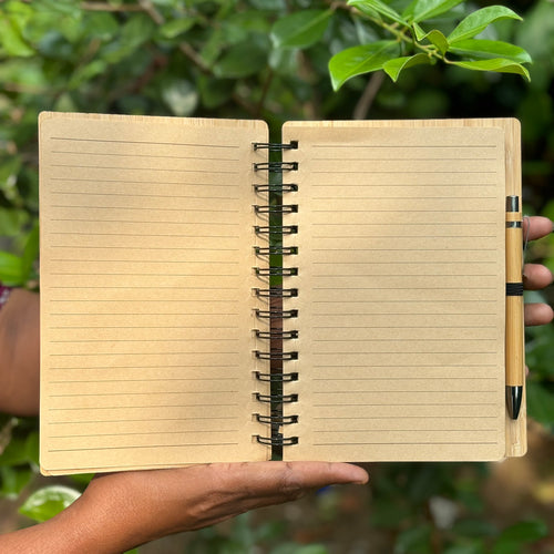 Bamboo Diary With Bamboo Pen ( 250 Pages )
